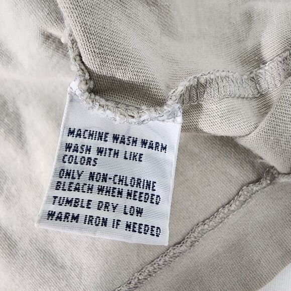 Polo Ralph Lauren Mens T Shirt Large Gray Short Sleeve Blue Pony Cotton V Neck - Picture 8 of 8